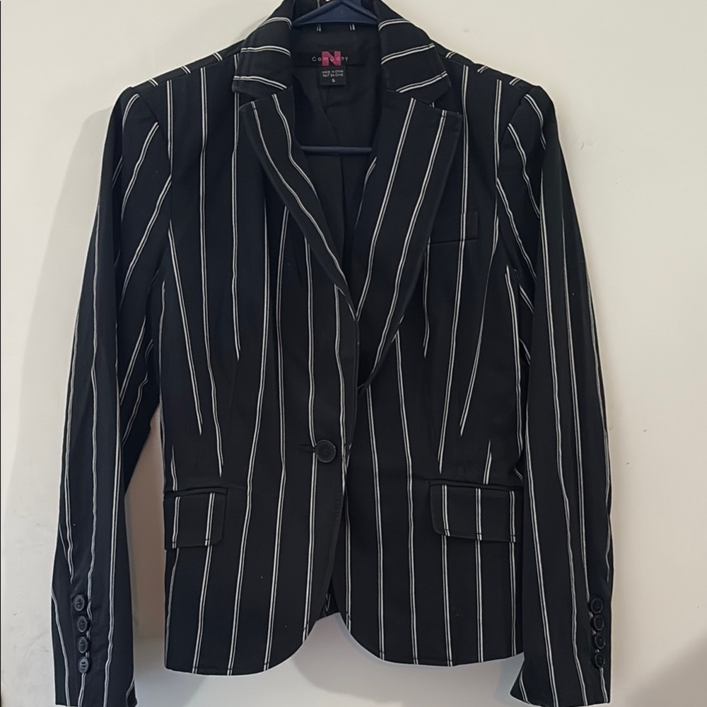 Black Striped Blazer